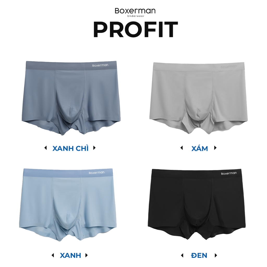 Quần boxer nam sịp đùi combo 2 PRO FIT cao cấp BOXERMAN