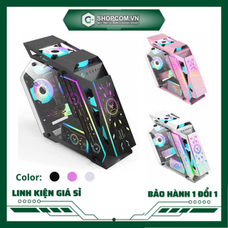 Vỏ case máy tính centaur sag gaming ct201 hồng/trắng/đen m- atx, itx