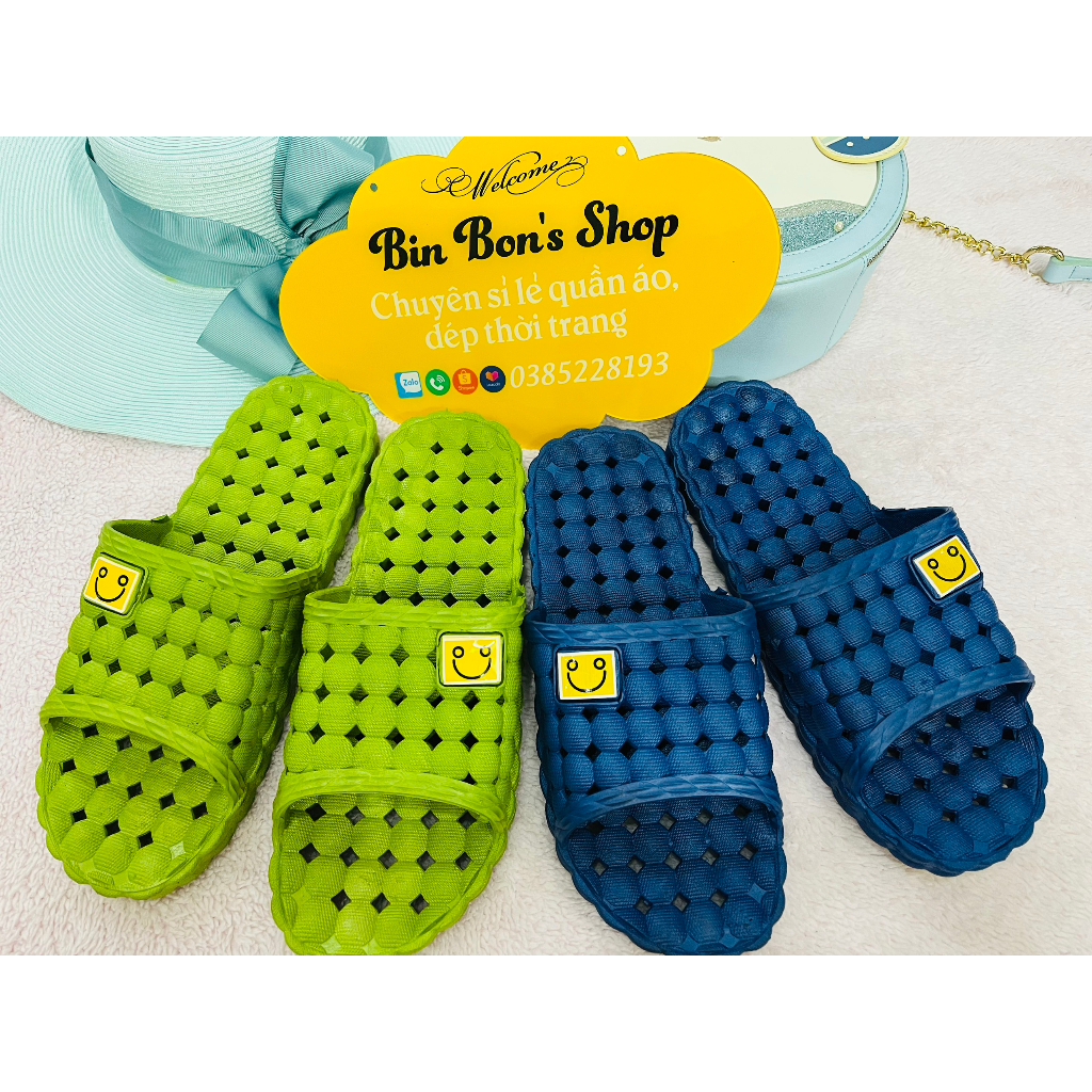Dép lỗ mặt cười đi trong nhà, văn phòng 3 màu 41-43