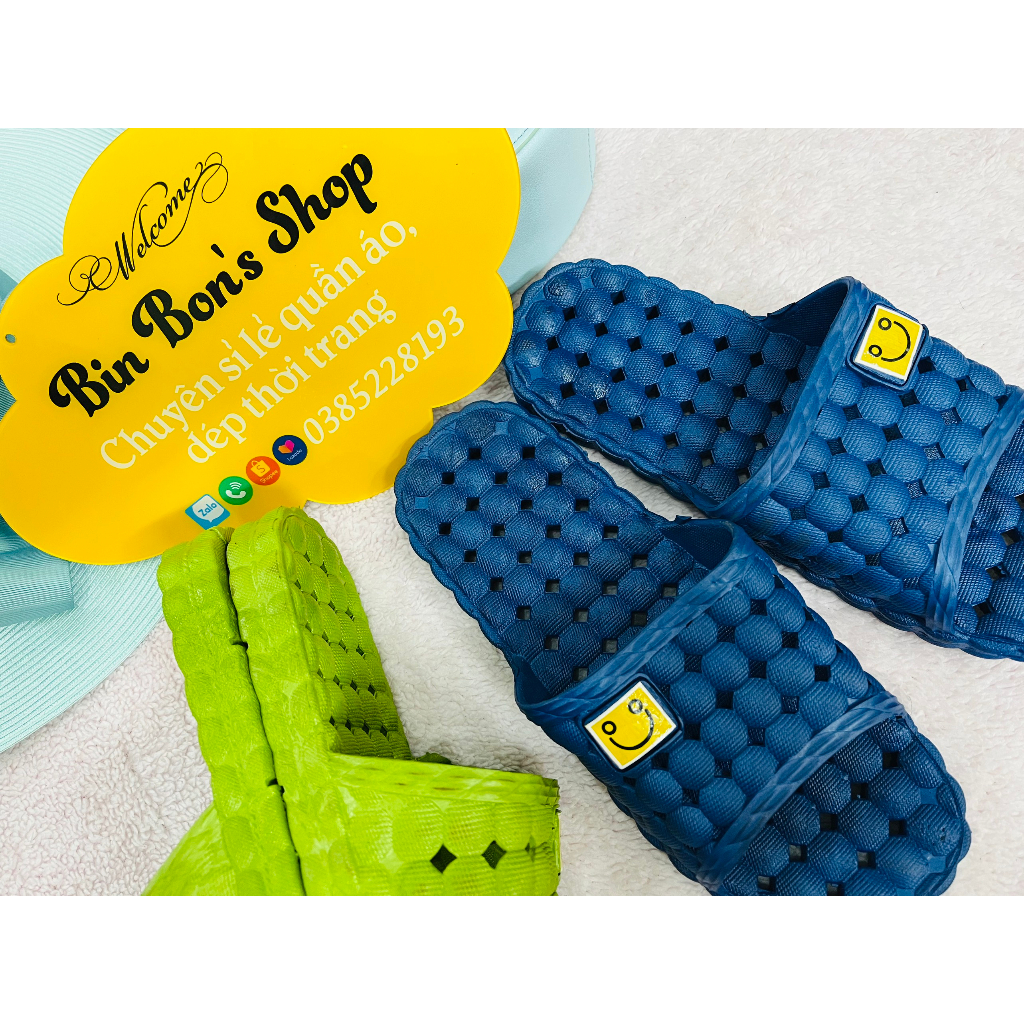 Dép lỗ mặt cười đi trong nhà, văn phòng 3 màu 41-43