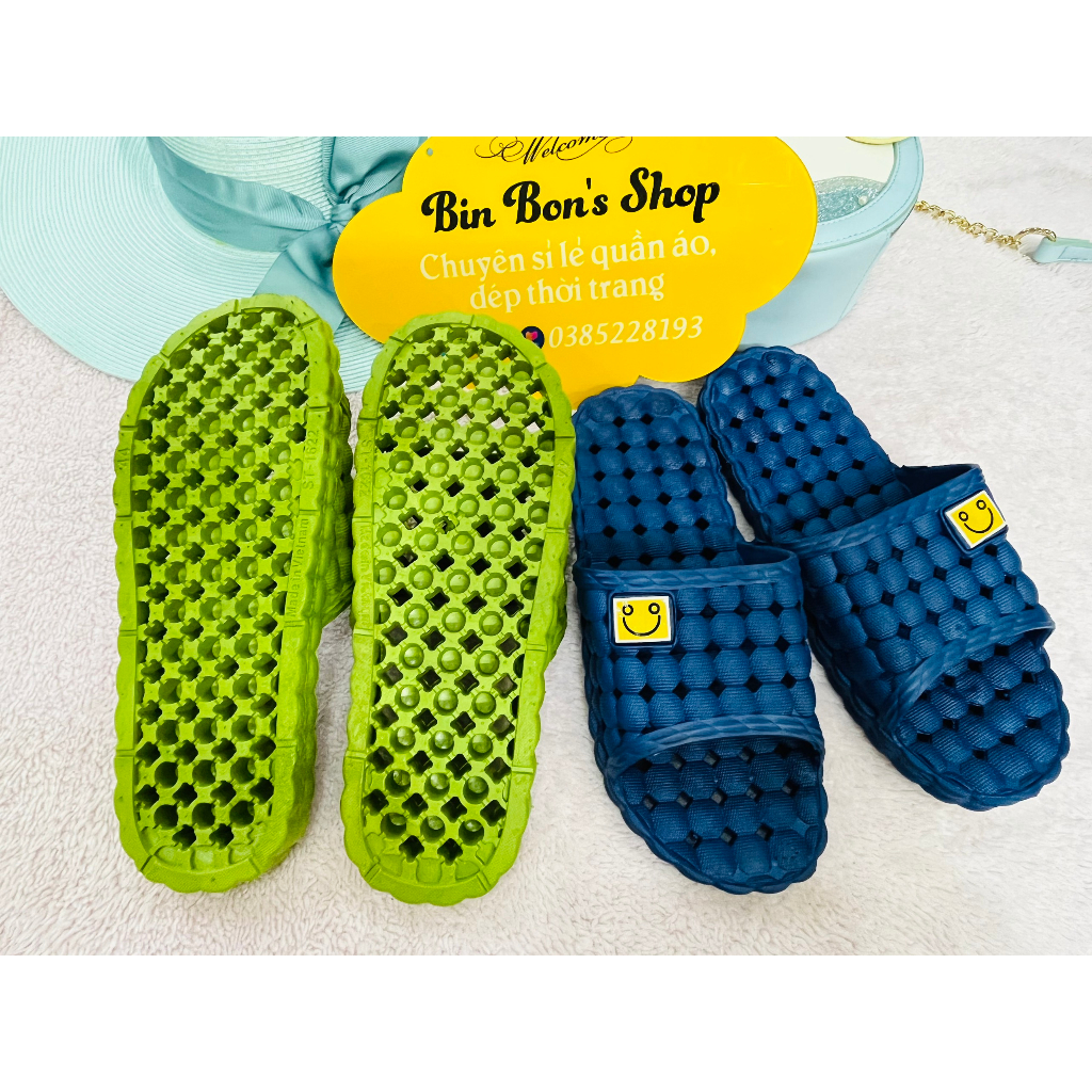 Dép lỗ mặt cười đi trong nhà, văn phòng 3 màu 41-43