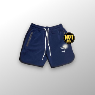 Quần short squat tập gym, thể thao 2 màu, túi khoá kéo
