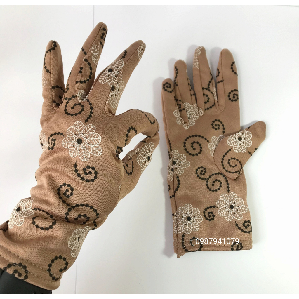 Găng tay chống nắng vải thun 2 lớp dài 25cm nhiều màu Bao tay chống nắng vải thun cotton