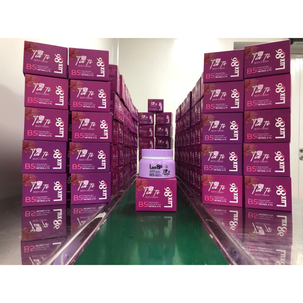 Kem dưỡng trắng da retinol 0.1%Body Tía Tô Lux86 180g