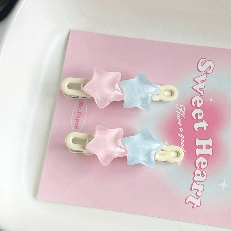 Miumiua🔮SANRIO Kẹp Tóc Hình Ngôi Sao / Trái Tim / Phấn Má Hồng mini Dễ Thương 17 Màu Lựa Chọn Phong Cách Nhật Bản