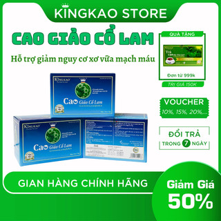 Giảo Cổ Lam Cao Giảo Cổ Lam KingKao Hỗ Trợ Mỡ Máu Cao Huyết Áp Ngăn Ngừa Đột Quỵ Hộp 2 Lọ 75g