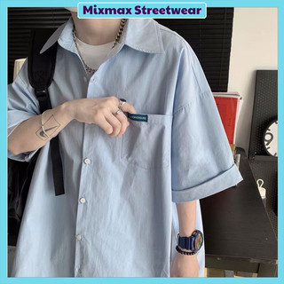 Áo sơ mi ngắn tay dáng rộng oversize Ulzzang siêu chất ❤️