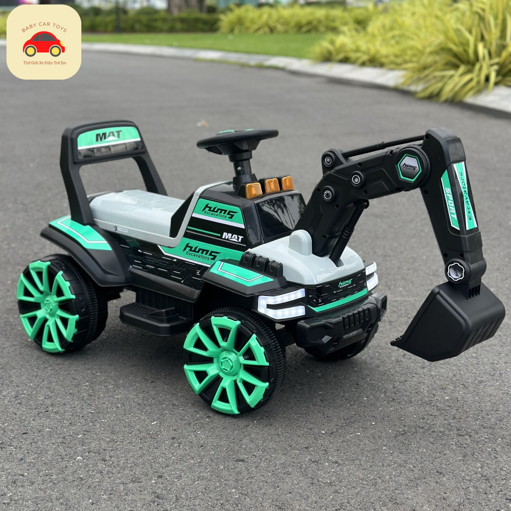 Xe máy xúc điện cho bé cỡ lớn, điều khiển cần xúc bằng điện [Hỏa Tốc HCM]