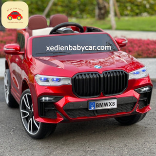Xe điện trẻ em bmw x8, 4 động cơ, ghế da