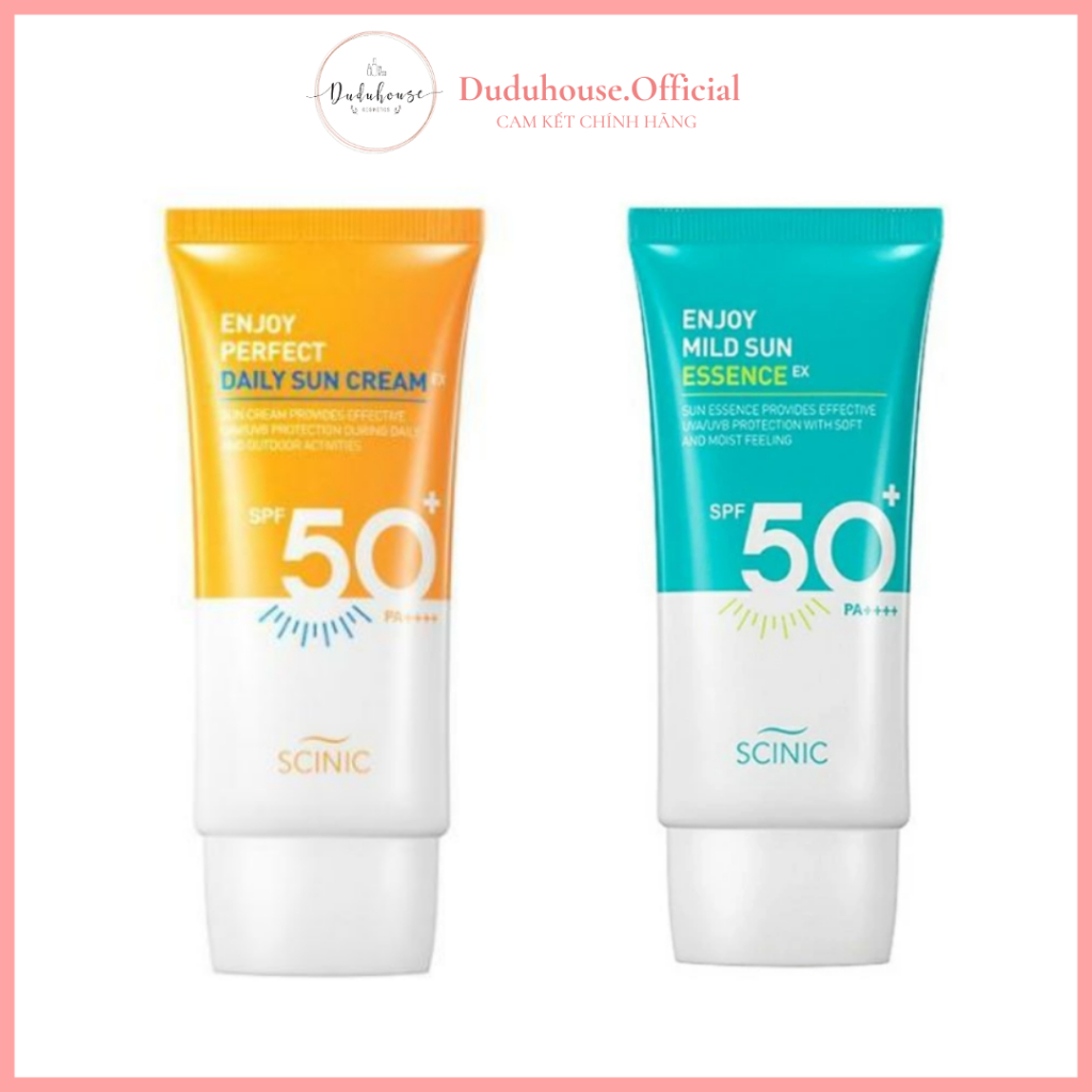 Kem chống nắng SCINIC Enjoy SPF50+ PA++++ 50g màu xanh dương/ màu vàng tone up