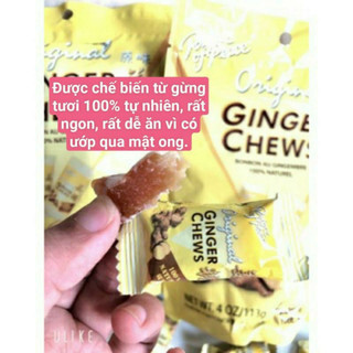 Kẹo gừng dẻo Original Ginger Chews bịch 113g