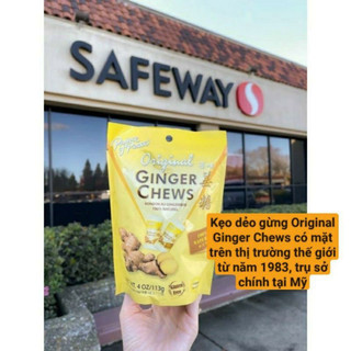 Kẹo gừng dẻo Original Ginger Chews bịch 113g