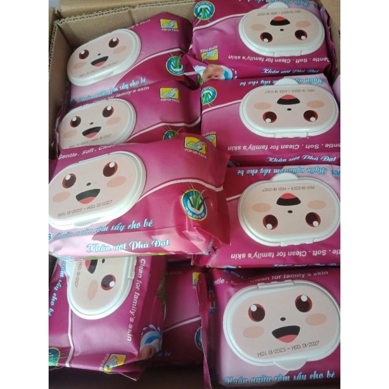 Khăn ướt Baby Phú Đạt không mùi 120 tờ