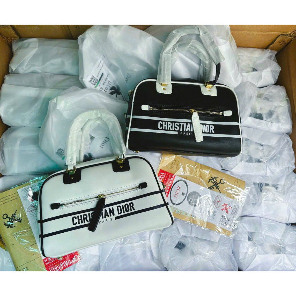 Túi trống Dior Bag cá tính màu trắng - Shop Lynh