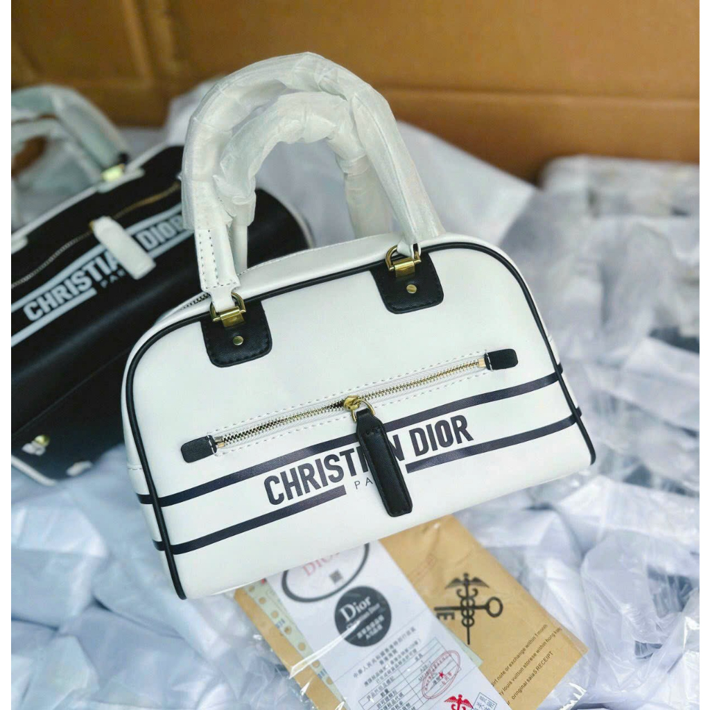 Túi trống Dior Bag cá tính màu trắng - Shop Lynh