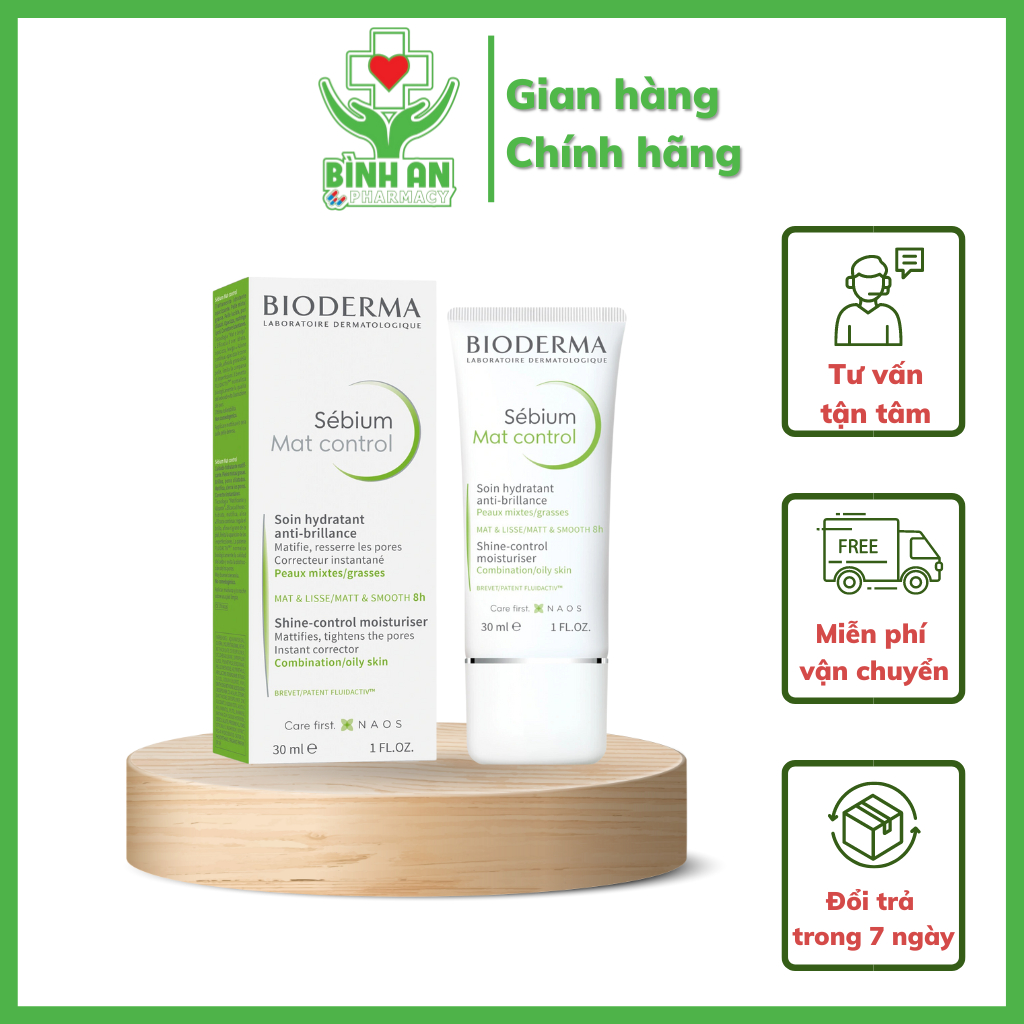 Kem dưỡng kiềm dầu, se nang lông Bio Sebium Pore Refiner 30ml