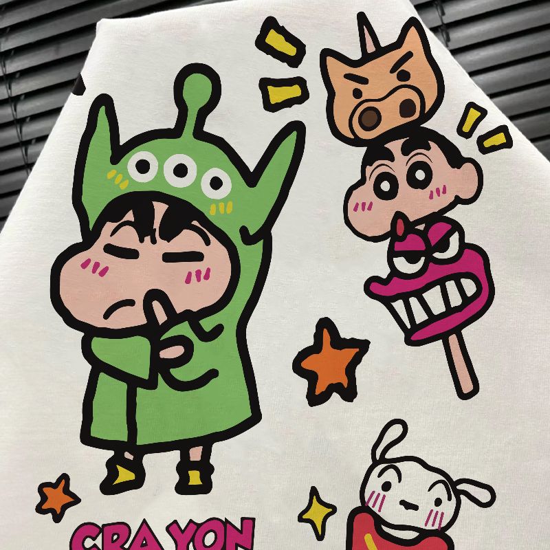 SALMO áo thun mùa hè nữ trắng local brand cartoon cổ tròn bigsize áo phông unisex 100%Cotton Y0377