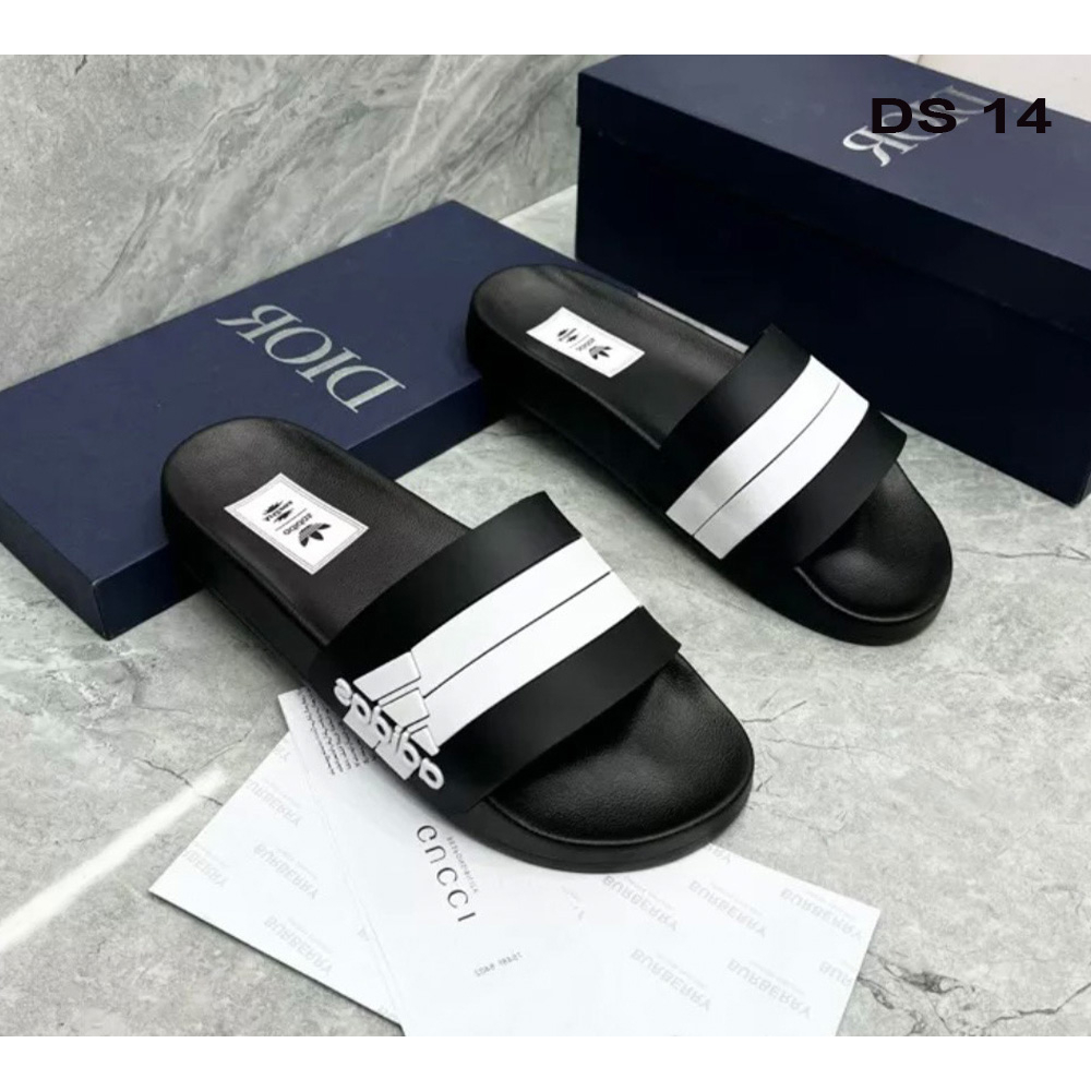 Dép quai ngang dành cho nam nữ, dép lê 3 màu đen trắng . Ảnh + clip thật