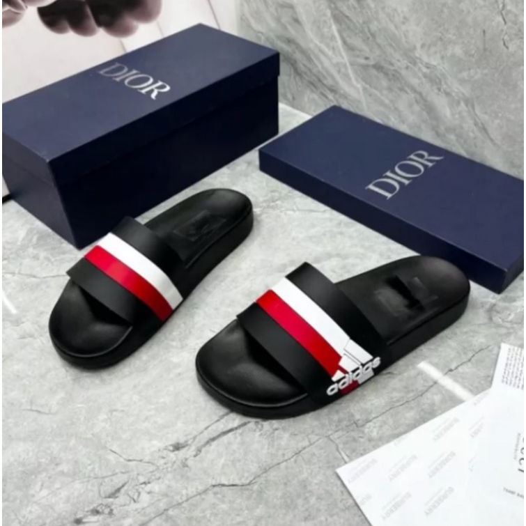 Dép quai ngang dành cho nam nữ, dép lê 3 màu đen trắng . Ảnh + clip thật