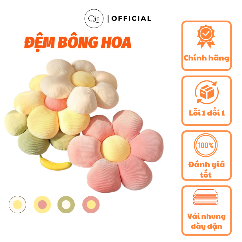 Đệm Ngồi Bệt Qin Nệm Ngồi Hình Bông Hoa Decor Siêu Xinh