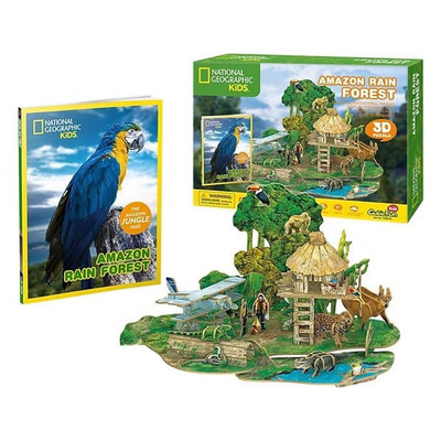 Mô Hình Giấy 3D Lắp Ráp CubicFun Khu Rừng Mưa Nhiệt Đới Amazon DS0979h (43 mảnh, National Geographic Amazon Rain Forest)