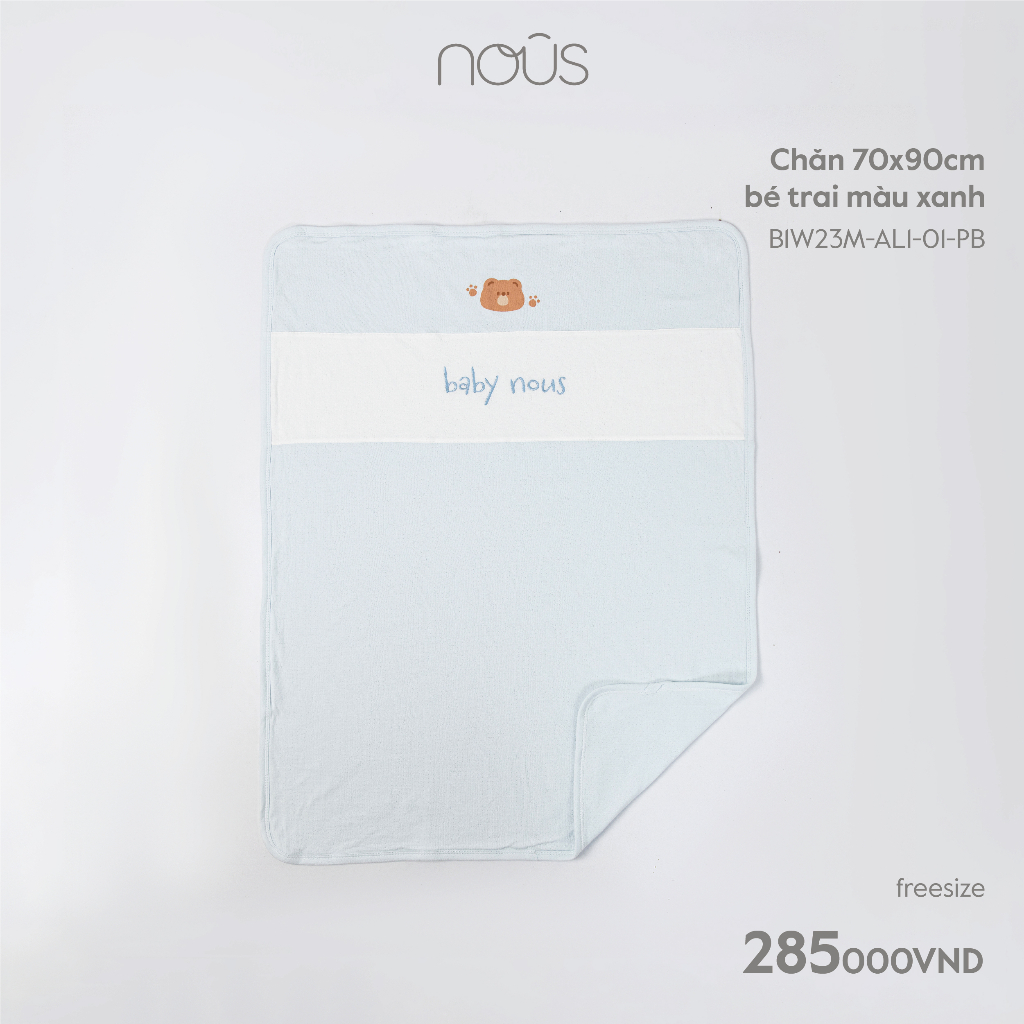 Chăn Đắp NOUS Kích Thước 70x90cm Cotton Mịn Họa Tiết Xinh Xắn Cho Bé
