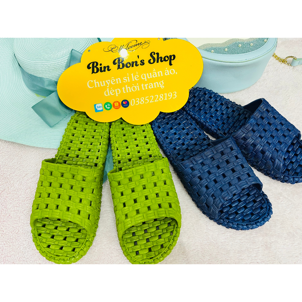 Dép lỗ đi trong nhà, văn phòng, nhà tắm 2 màu
