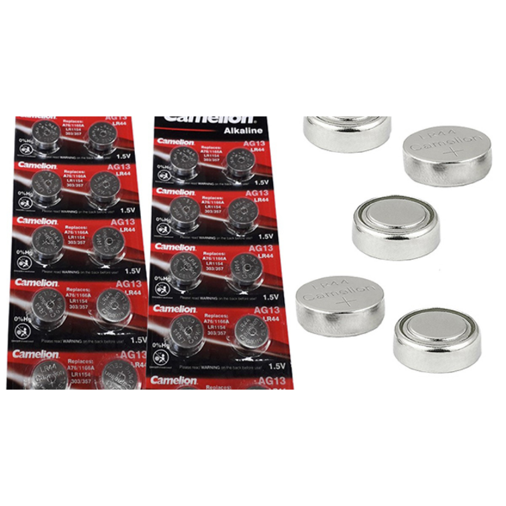 Vỉ 10 viên Pin nút AG13 / LR44 Camelion Alkaline 1.5 V