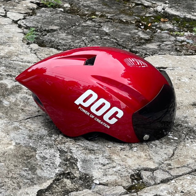 MŨ THỂ THAO XE ĐẠP POC 01 CHÍNH HÃNG ĐỎ CANDY MỚI NHẤT 2023 Cực Cháy, Tặng túi đựng nón và BH 12 tháng dây quai gài