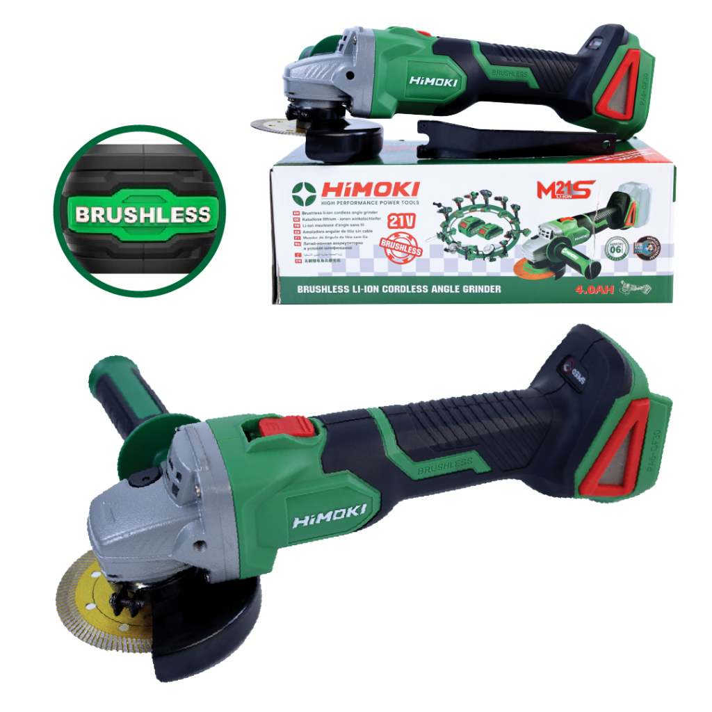 Thân máy mài pin Himoki HM-AG100L - Cắt gạch - Mài sắt - Cắt sắt - Cắt gỗ Động cơ Không chổi than