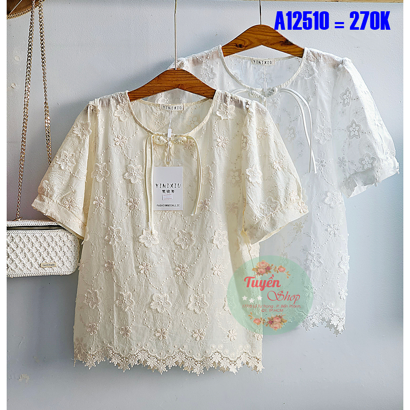 Áo kiểu cổ kết nút tàu