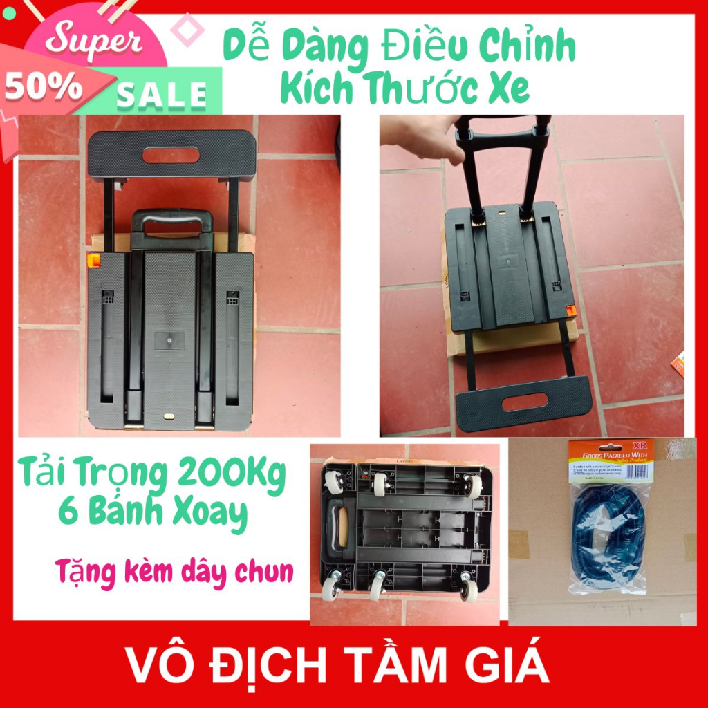 Xe kéo Hàng Gấp Gọn nhập khẩu tiện lợi -XKT01
