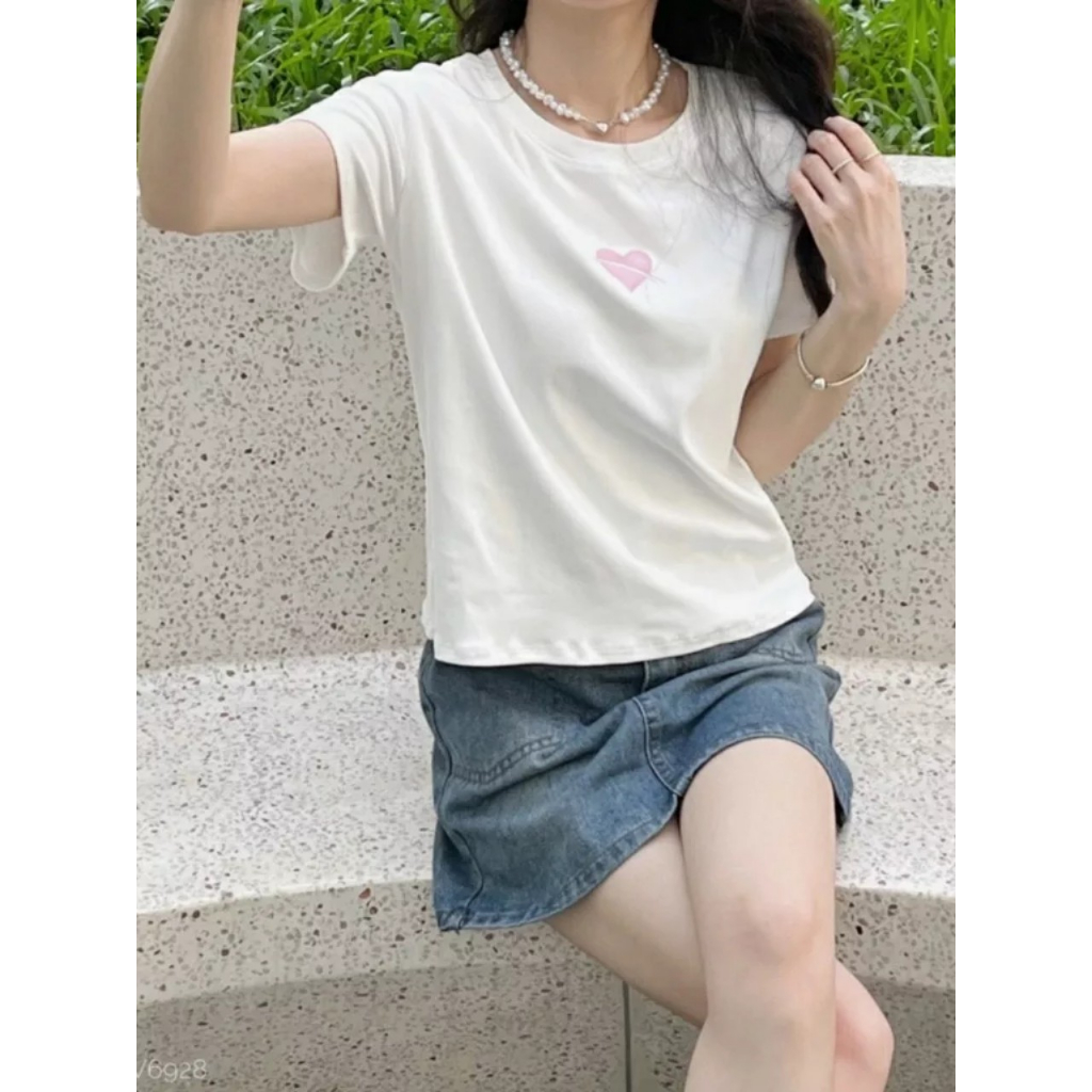 Áo babytee chất zip in hình tim cá tính - 247store.vn -  Aobabyteehinhtim070 P12K6