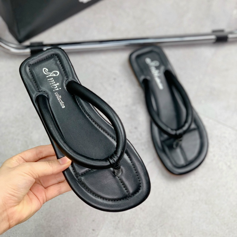 Dép lê nữ xỏ ngón da mềm êm siêu xinh