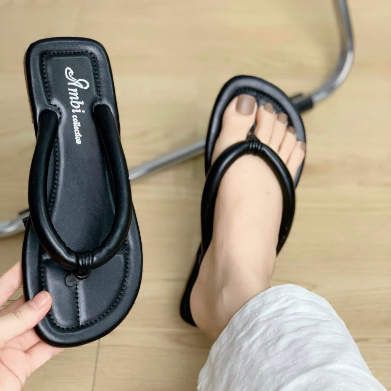 Dép lê nữ xỏ ngón da mềm êm siêu xinh