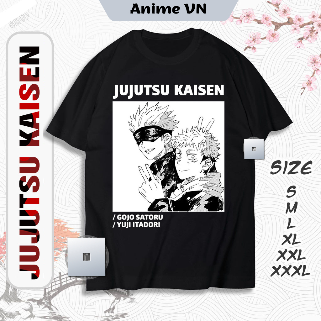 Áo thun Jujutsu Kaisen - BST Áo Anime in hình Gojo mới nhất cực ngầu, Áo thun chất thoáng mát co dãn