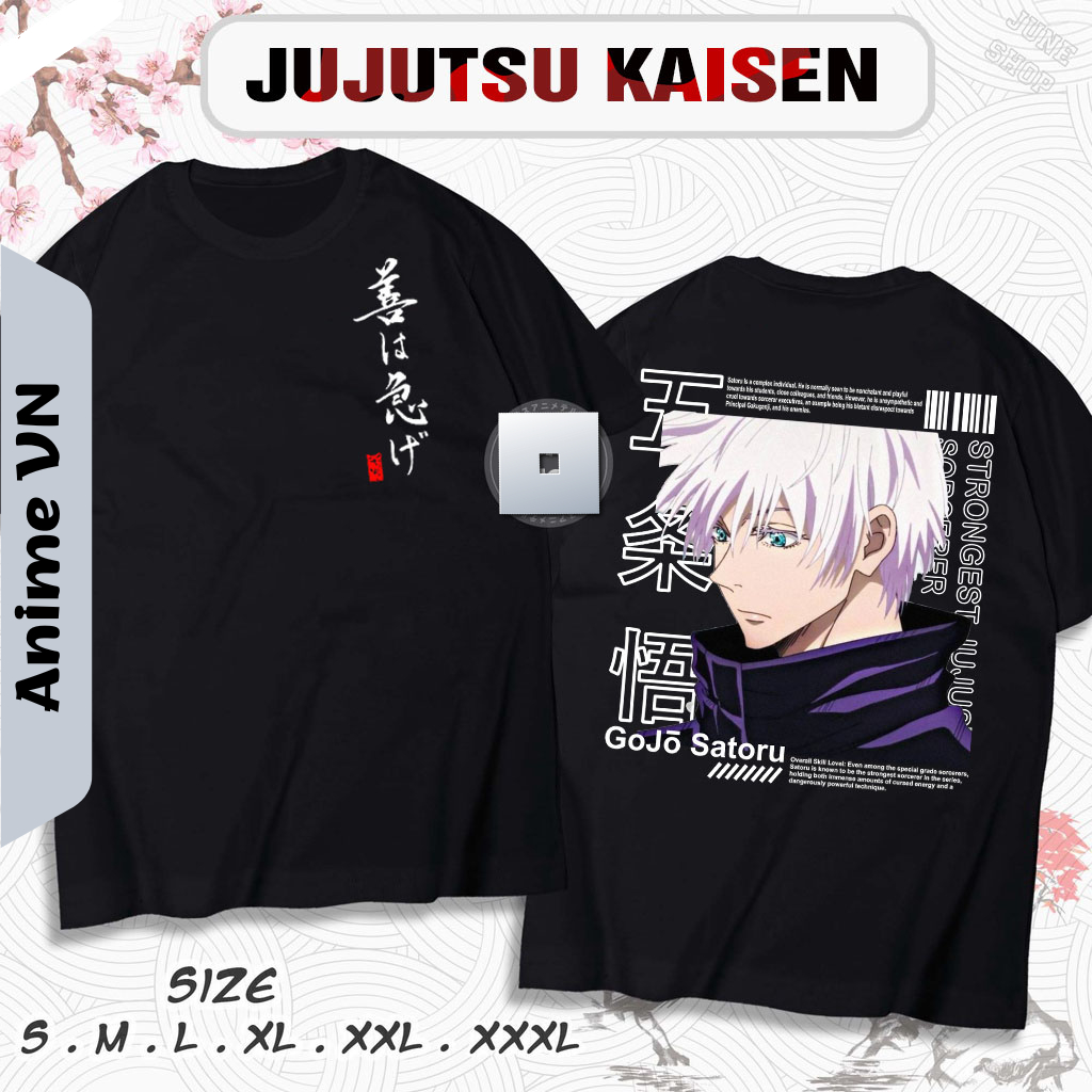 Áo thun Jujutsu Kaisen - BST Áo Anime in hình Gojo mới nhất cực ngầu, Áo thun chất thoáng mát co dãn