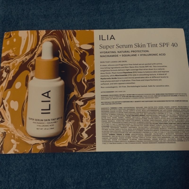 Sample 15* 0.03ml Kem nền Ilia Super Serum Tint SPF 40