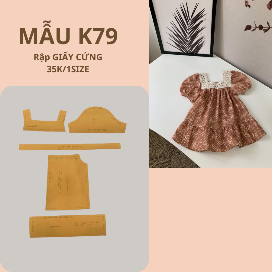 RẬP GIẤY CỨNG CẮT SẴN VÁY BÉ K79