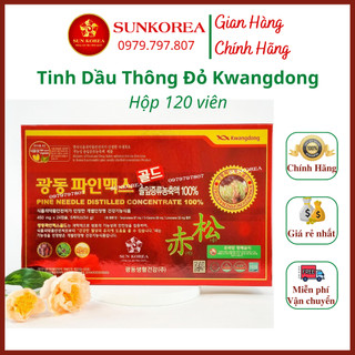 Tinh dầu thông đỏ kwangdong hàn quốc hộp 120 viên