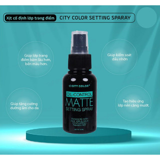 Xịt khoáng City Color Oil Control Matte Setting Spray 75ml