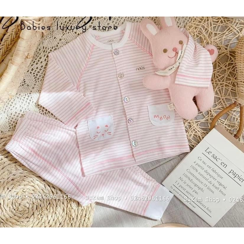 Bộ dài tay Nous cài thẳng 0m - 12m