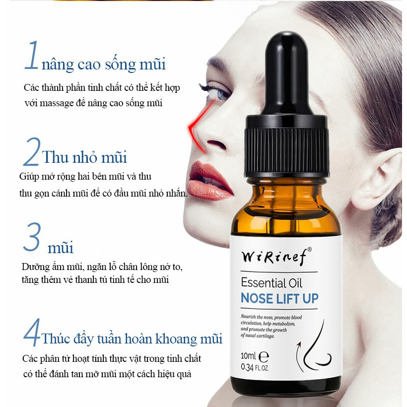 Serum cao mũi 10ml tinh dầu nâng mũi săn chắc định hình dáng mũi tăng chiều cao sống mũi