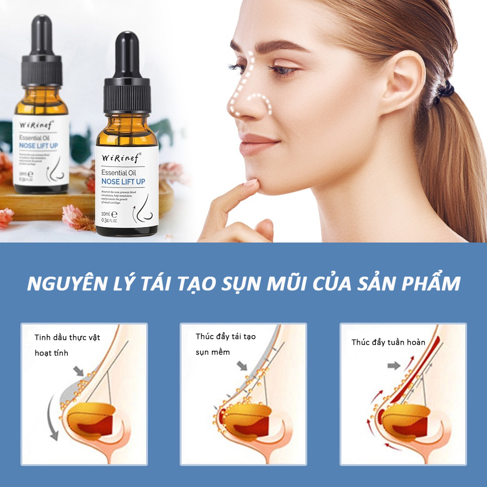 Serum cao mũi 10ml tinh dầu nâng mũi săn chắc định hình dáng mũi tăng chiều cao sống mũi