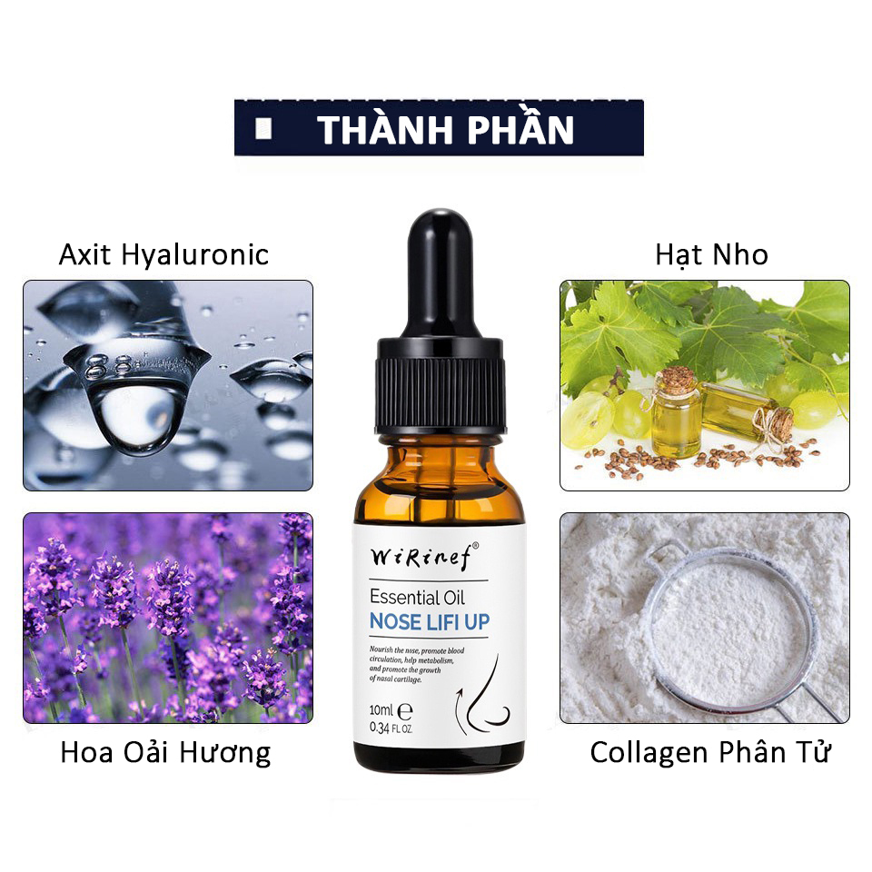 Serum cao mũi 10ml tinh dầu nâng mũi săn chắc định hình dáng mũi tăng chiều cao sống mũi