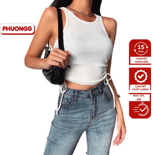 Áo 3 lỗ thiết kế dây rút 2 bên eo tôn dáng