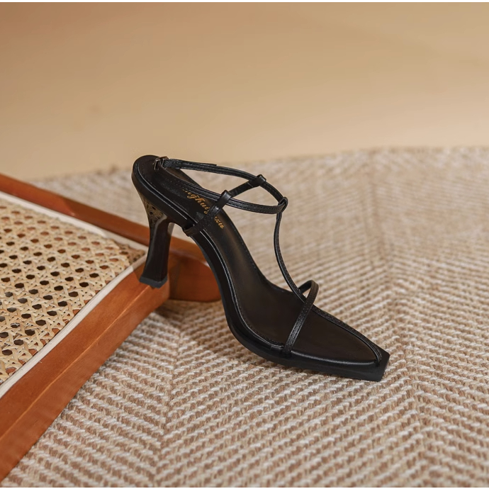 Sandals quai mảnh mũi nhọn ulzzang cao gót thời trang nữ mùa xuân 2023