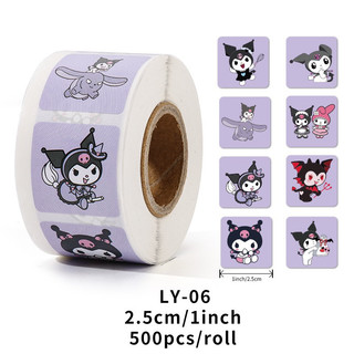 Cuộn 500 tem tròn/ sticker Sanrio
