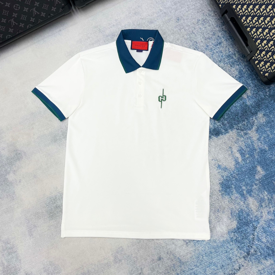 Áo Polo Nam Thêu Logo GUCCYYY Phối Màu Cổ Áo Và Tay Áo Trẻ Trung  - Áo Phông Nam Cổ Bẻ GUCCYYY Chất Cotton Cao Cấp