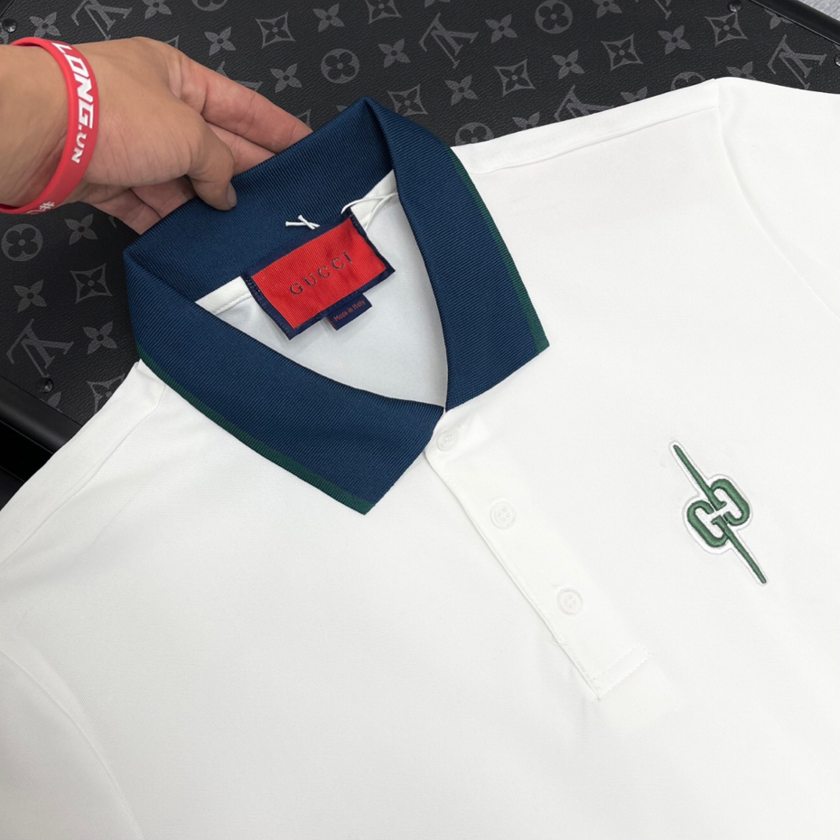 Áo Polo Nam Thêu Logo GUCCYYY Phối Màu Cổ Áo Và Tay Áo Trẻ Trung  - Áo Phông Nam Cổ Bẻ GUCCYYY Chất Cotton Cao Cấp
